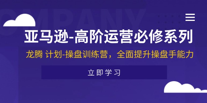 (11625期)亚马逊-高阶运营必修系列,龙腾 计划-操盘训练营,全面提升操盘手能力-聊项目