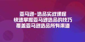 亚马逊选品实战课程,快速掌握亚马逊选品的技巧,覆盖亚马逊选品所有渠道-聊项目