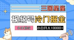 2024视频号三国冷门赛道掘金,条条视频爆款,操作简单轻松上手,新手小白也能月入1w-聊项目