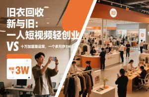 旧衣回收“新”与“旧”:一人短视频轻创业,VS十万加盟重运营,一个多月挣3W【揭秘】-聊项目